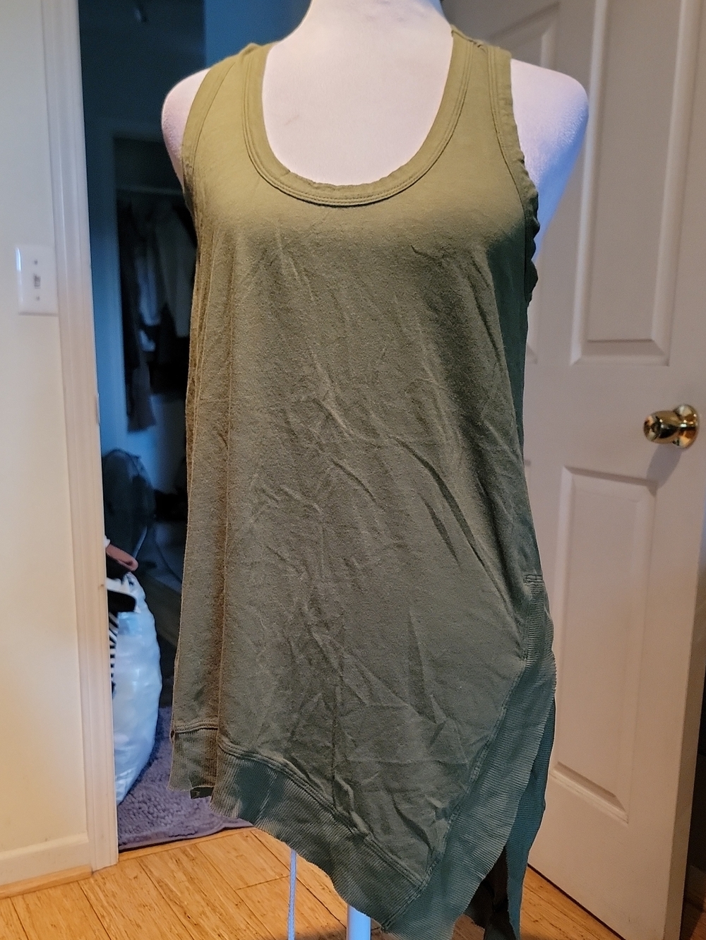 bobi Olive Scoop Neck Racerback Tank